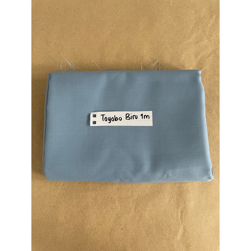 kain katun toyobo biru brunera 1 meter