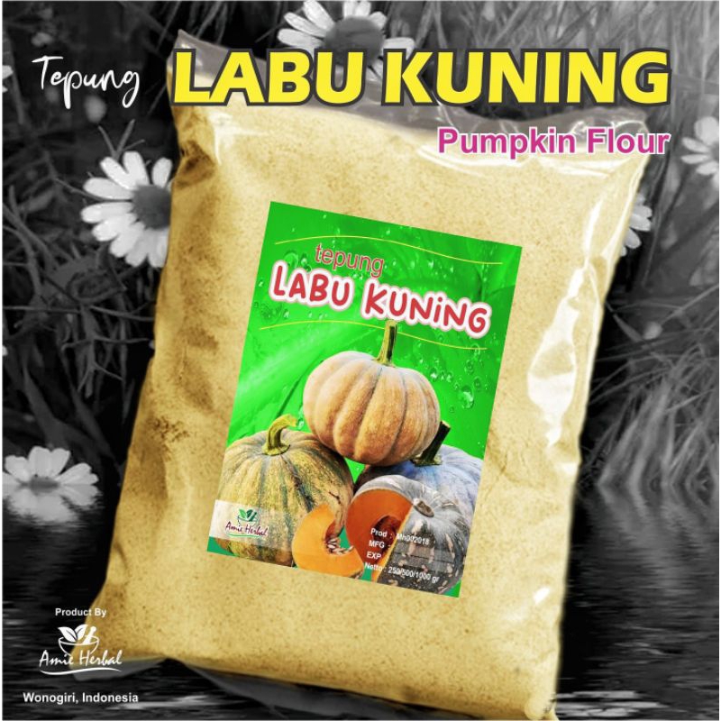 

tepung labu kuning/labu kuning/pumpkin flour/tepung kue labu kuning. 1 kg