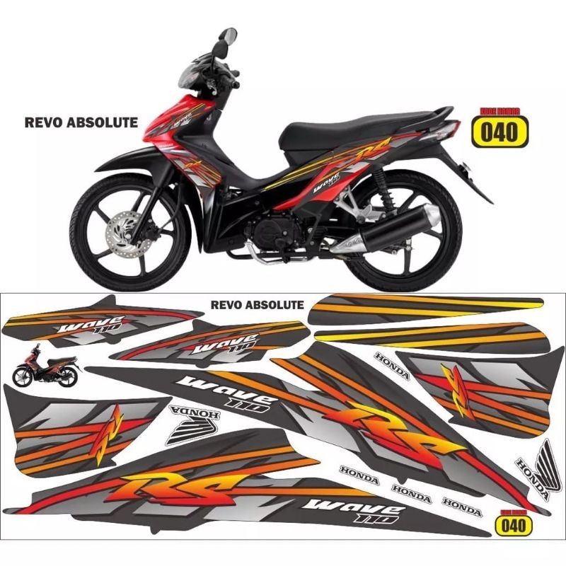 (Bisa COD) Striping Revo absolute SR/Stiker wave Honda Revo 110/aksesoris body motor revo