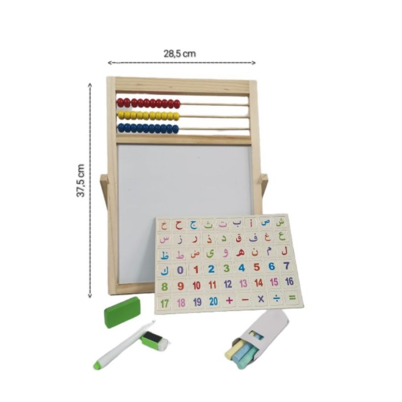 

edukasianakpintar_indonesia/ Papan tulis kayu spidol kapur / White board/ hijaiah angka magnet/ sempoa kayu / belajar menulis berhitung