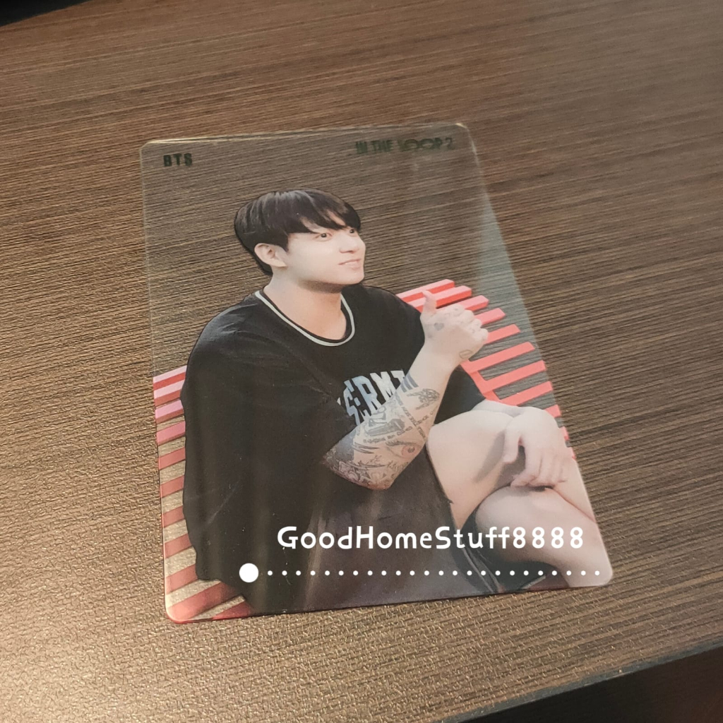 BTS JUNGKOOK BANGTANBOYS JK IN THE SOOP CLEAR PHOTOCARD TRANSPARENT TC PC