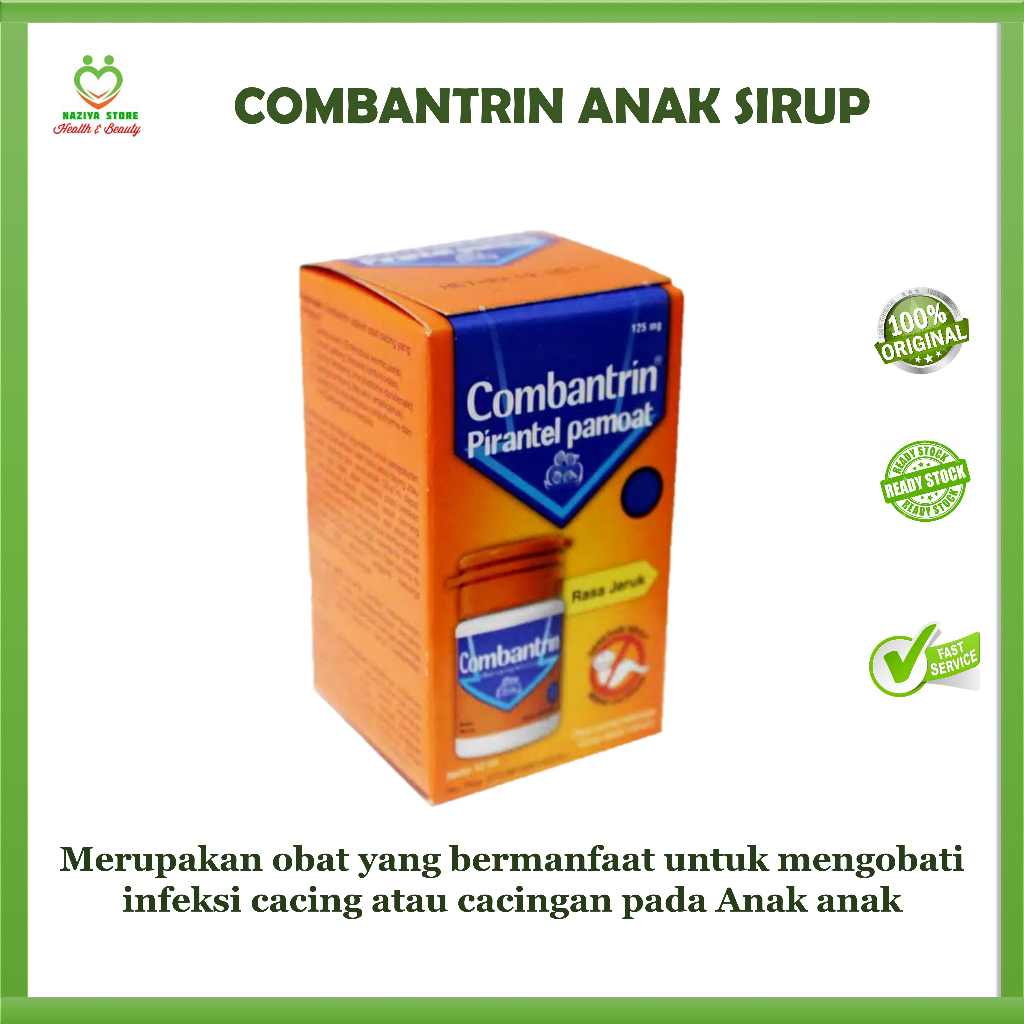 Combantrin Suspensi Rasa Jeruk 10ml - Combantrin Cair - Obat Cacing Anak