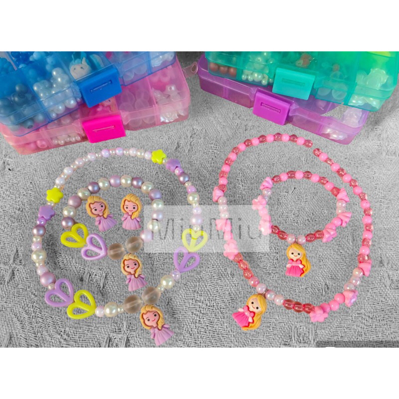 MiuMiu|KOTAK DIY MERONCE ANAK MAINAN MONSTERSSORI-MEMBUAT GELANG ANTING KALUNG-AKSESORIS ANAK
