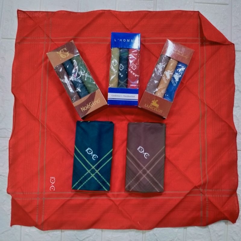 1 Box Isi 3 Pcs Sapu Tangan Pria Kantoran | Sapu Tangan Pengantin baru OWL LHOMME | SAPU TANGAN KATU