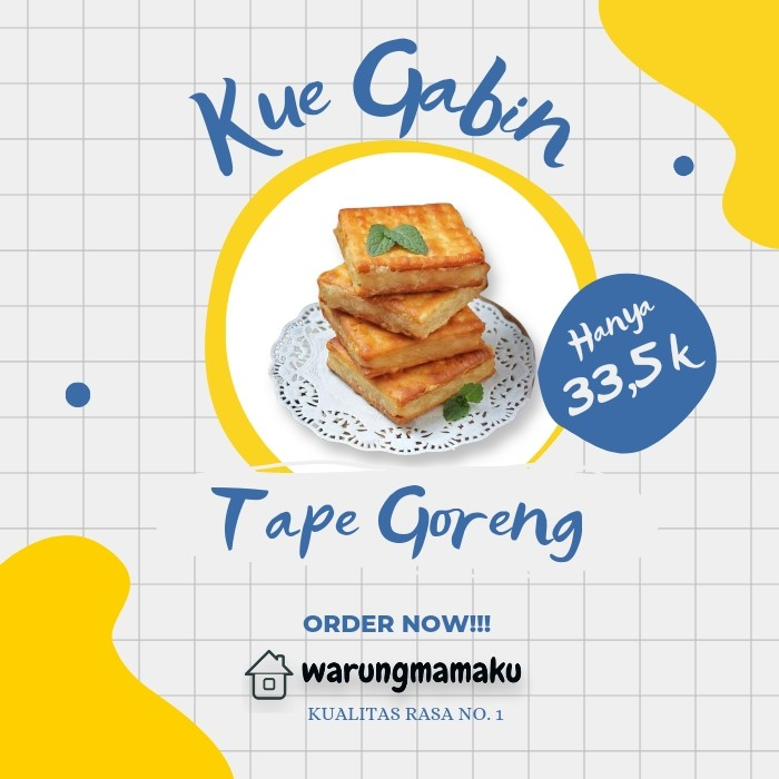 

12pcs - Kue Gabin Tape Goreng Pack Jajanan Rumahan Murah Enak