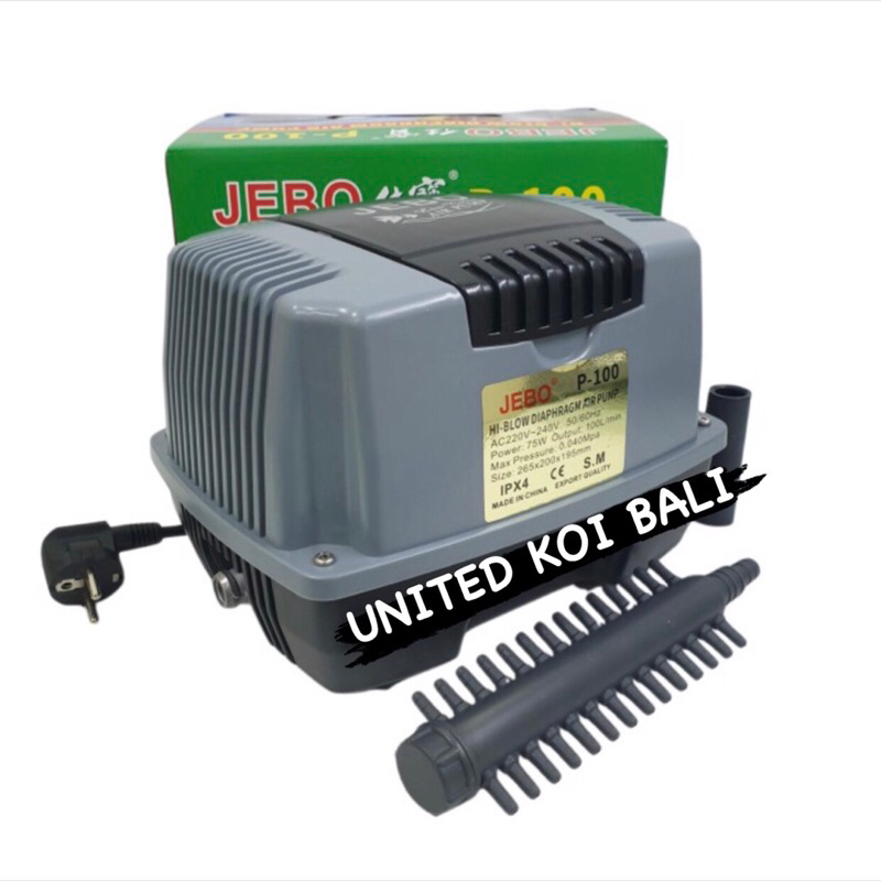 JEBO P100 JEBO P-100 POMPA UDARA AERATOR HI FLOW AIR PUMP BLOWER