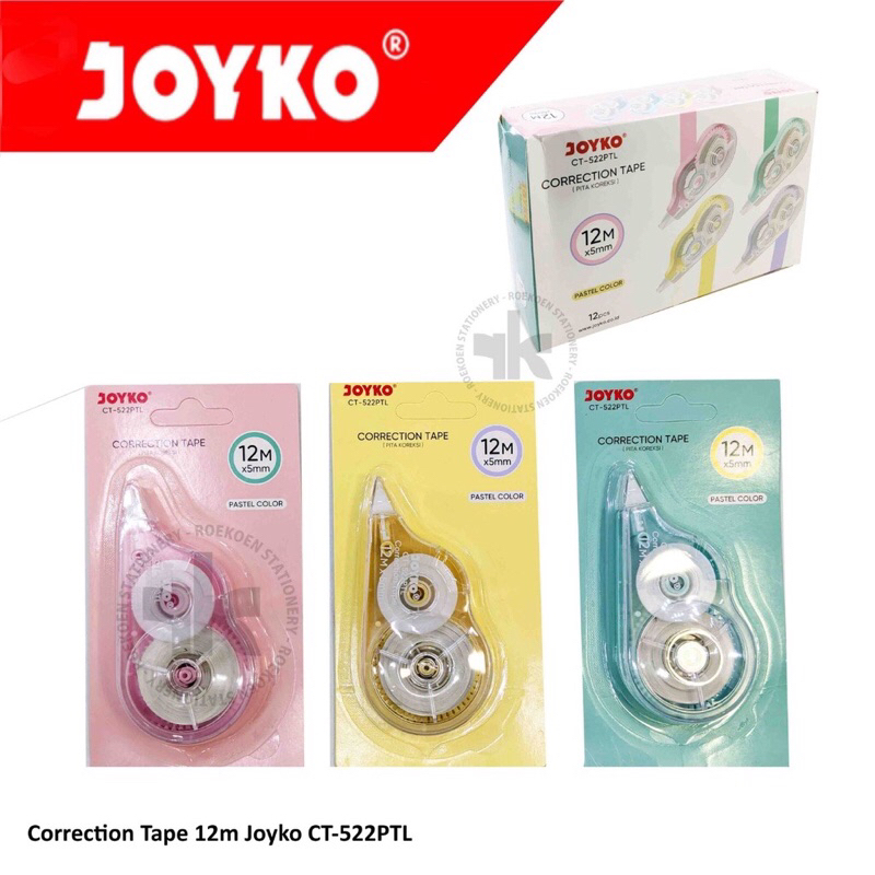 

Correction Tape 12m Joyko CT-522PTL - Tip-Ex Roll Kertas