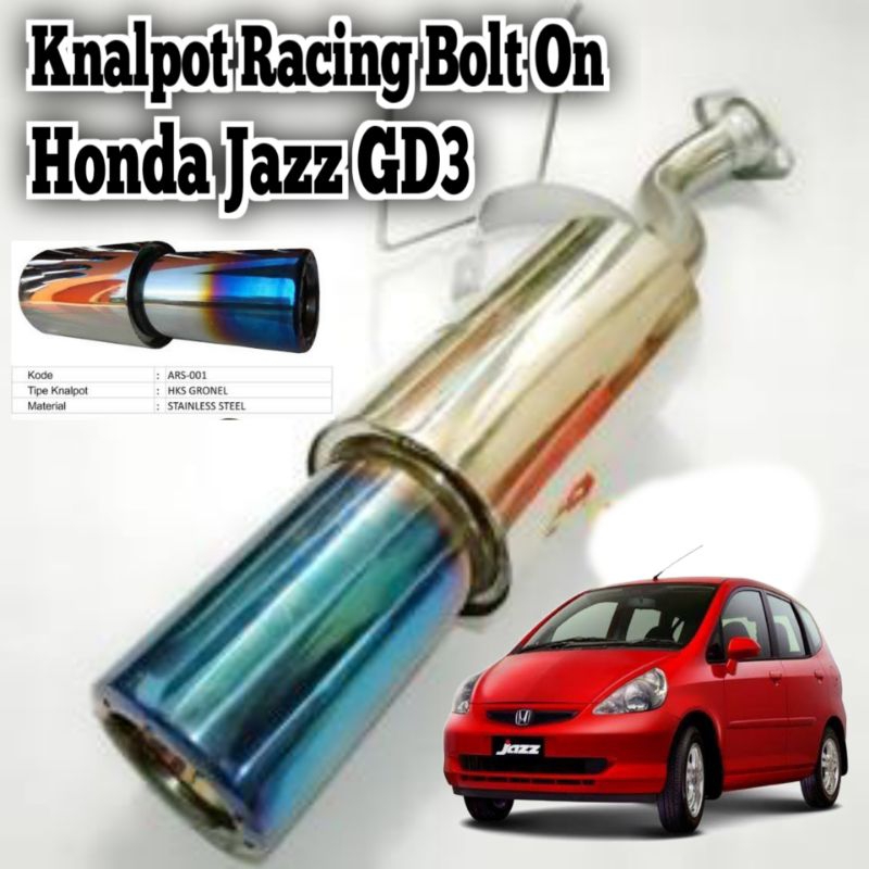 Knalpot Bolt On Honda Jazz GD3 Knalpot Jazz GD3 Knalpot Racing PNP Honda Jazz GD3 Knalpot Blombong H
