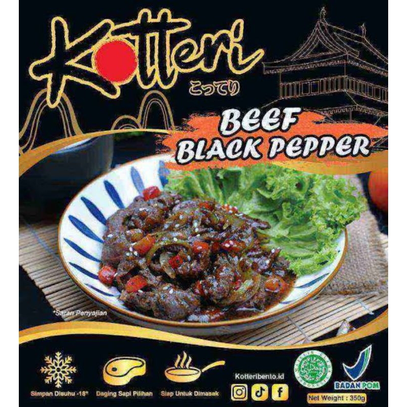 Beef Blackpepper Kotteri Daging Sapi bumbu lada hitam Kotteri Frozen Food