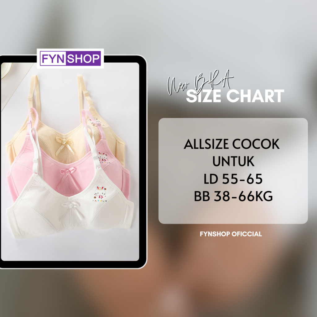 Fynshop ♛ UW70 Miniset Bra BH Remaja SD SMP Dengan Pengait Pakaian Dalam Anak Perempuan