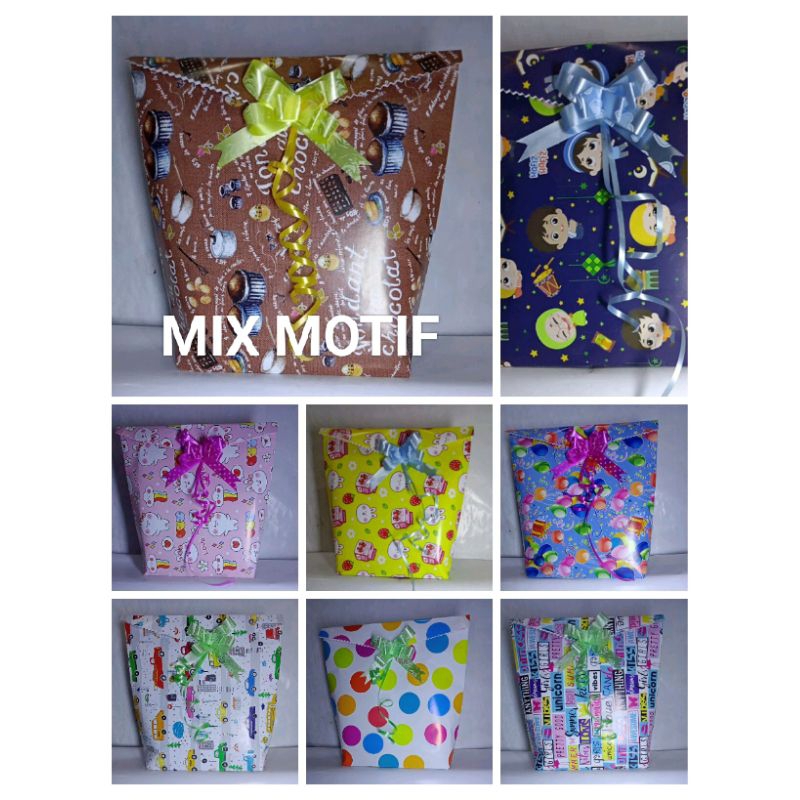 

7 PCS BESAR BUNGKUS KERTAS KADO INSTAN FREE PITA