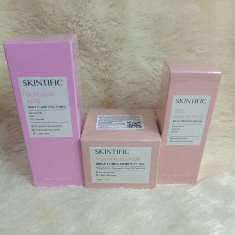 Skintific Paket Glowing Set Pink