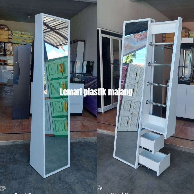 standing mirror+rak hijab