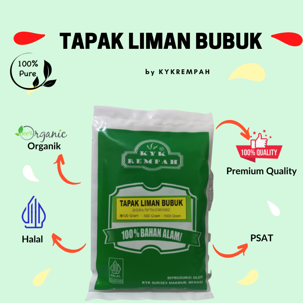 

Tapak Liman Bubuk Murni [100 gram]