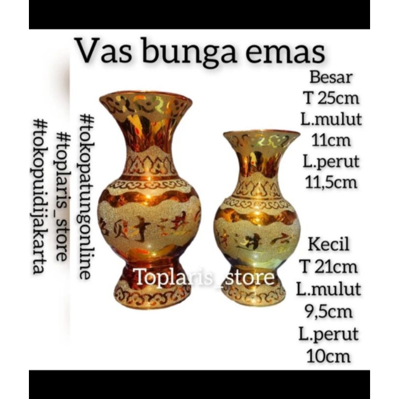 Vas Bunga Keramik Emas