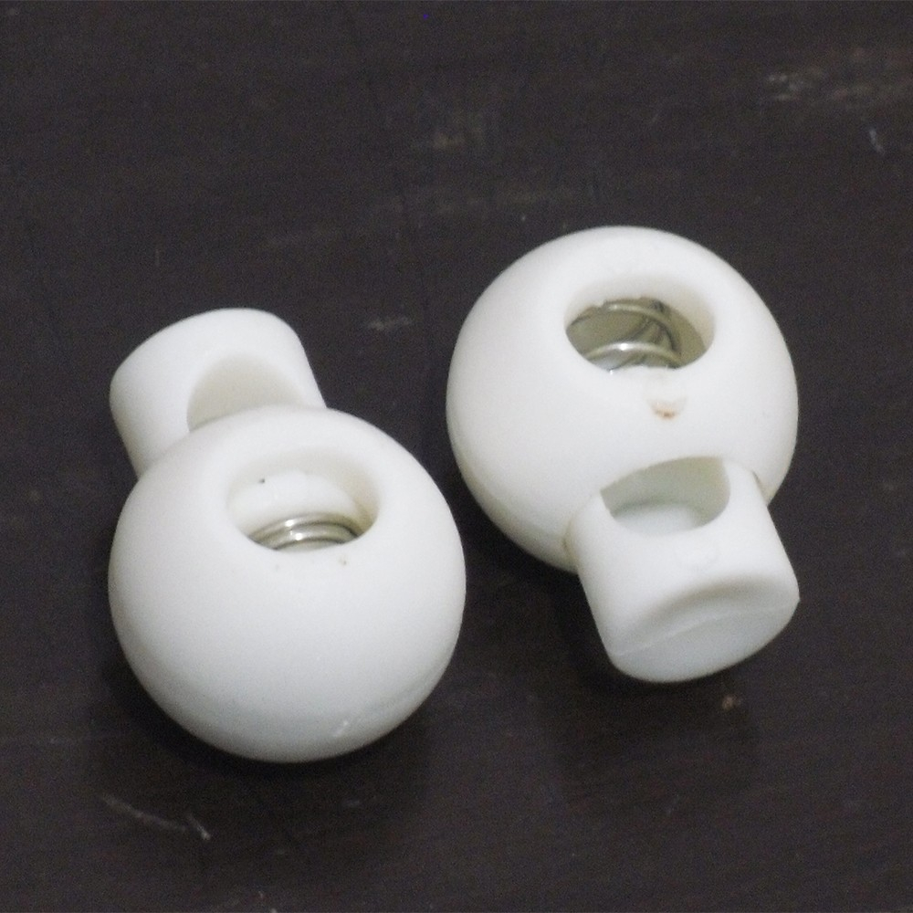 Stopper bulat putih Ujung Tali jaket jumper hoodie