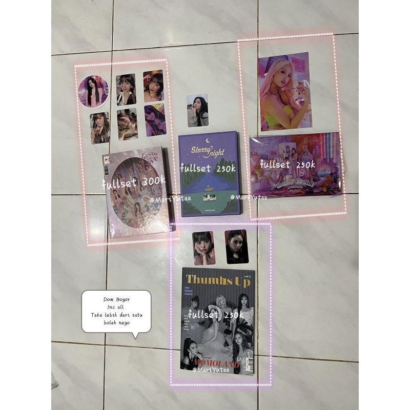 Jual album fullset twice momoland taste of love ready or not thumbs up starry night
