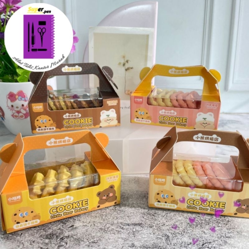 

PENGHAPUS KUE KERING COOKIE LITTLE BEAR BAKERY LEBARAN XGD-6062 ERASER BENTUK KUE HAPUSAN CHAIN KARET SETIP STIP MAKANAN KODE UNIK STATIONERY