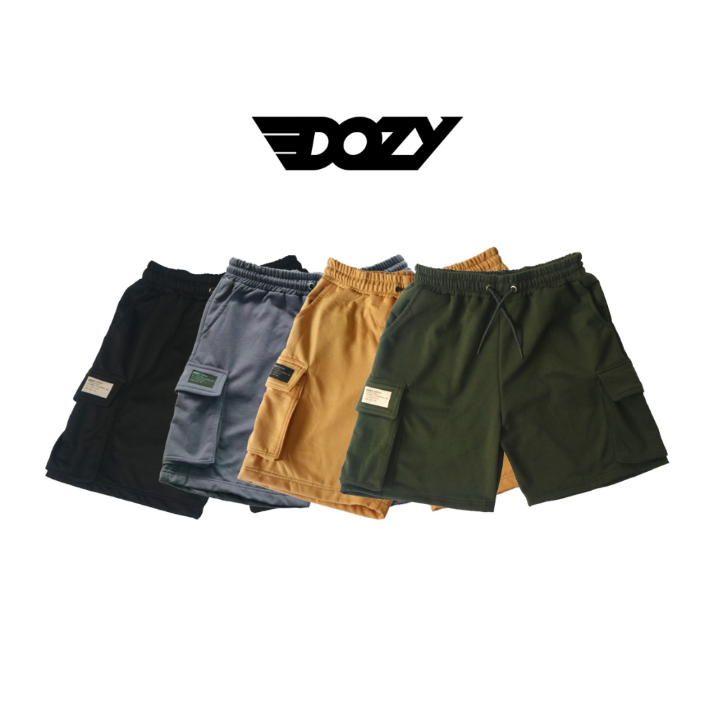 DOZY - CELANA CARGO PENDEK FLEECE PREMIUM - BOARDSHORT - SHORT PANTS