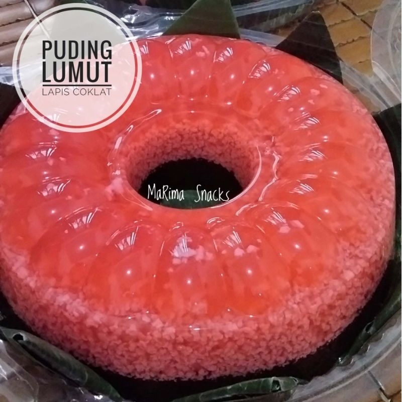 

Puding Lumut Lapis coklat