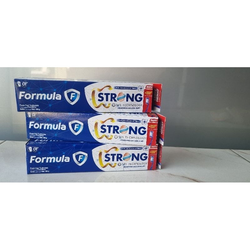 FORMULA STRONG PASTA GIGI 160gr FREE SIKAT GIGI | PASTA GIGI FORMULA GRATIS SIKAT GIGI