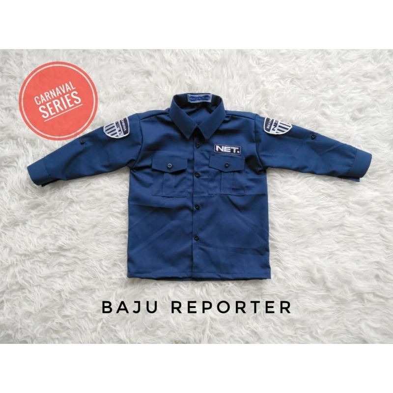 baju reporter NET TV/kostum reporter NET TV/kemeja NET TV/seragam NET TV