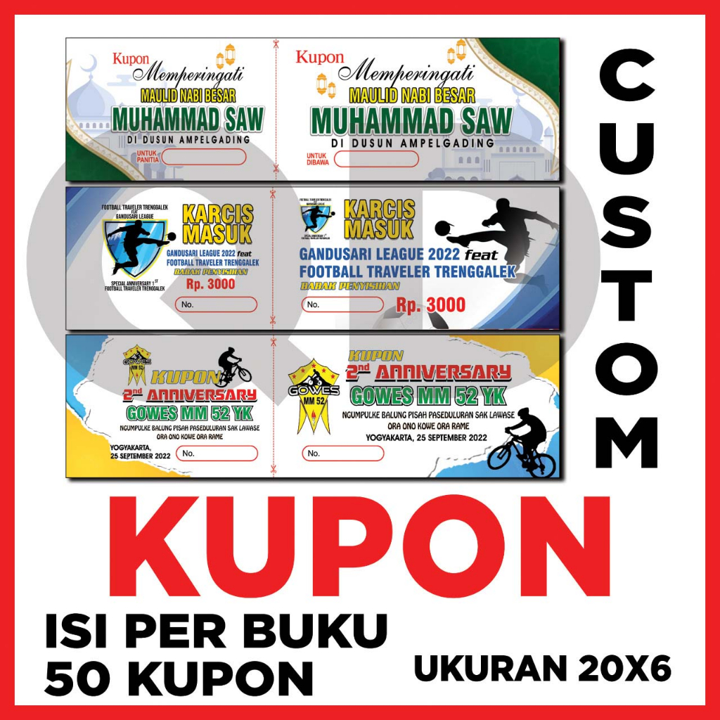 

kupon 1rem, undian, karcis masuk, dlll