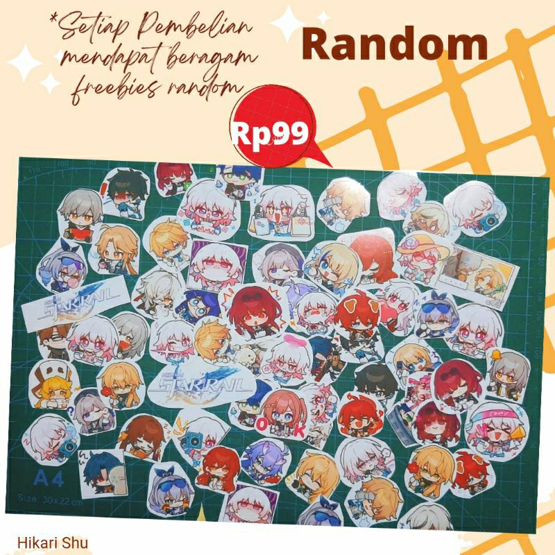 Sticker Aesthetic Honkai:Star Rail Random Harga Satuan murah Sticker tumblr, sticker laptop, sticker diary, Sticker HP atau bisa juga untuk freebies toko kalian loh