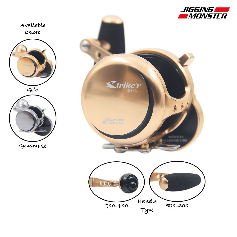 Fishing Reel STRIKER Series Jigging Monster Reel Overhead Extreme Fishing