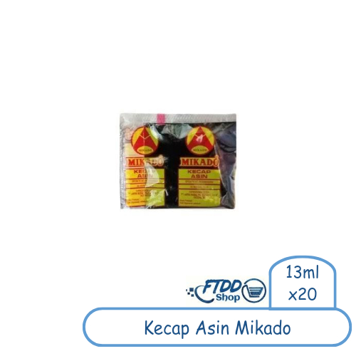 Mikado Kecap asin sachet 13 ml kemasan Pak (Isi 20)