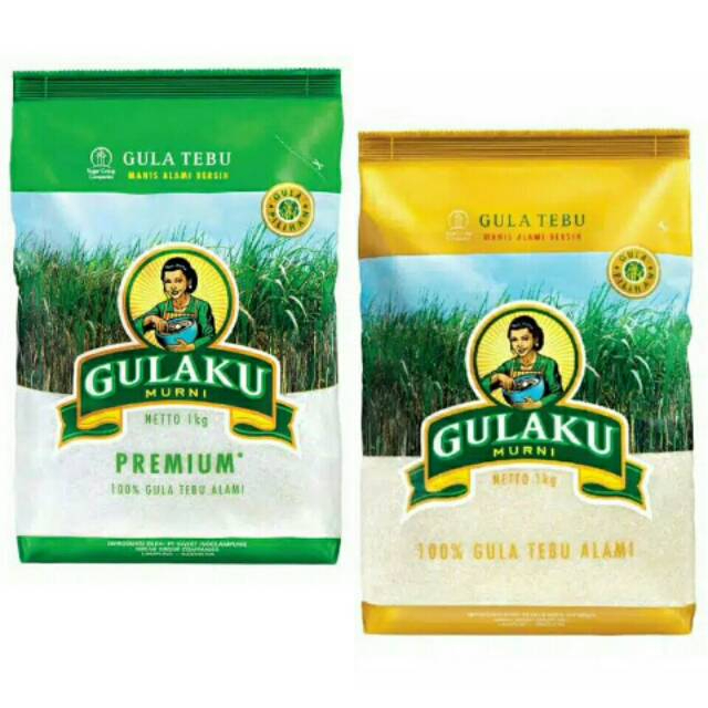 

1kg / 1000g gulaku gula premium sugar / gula tebu varian hijau dan kuning