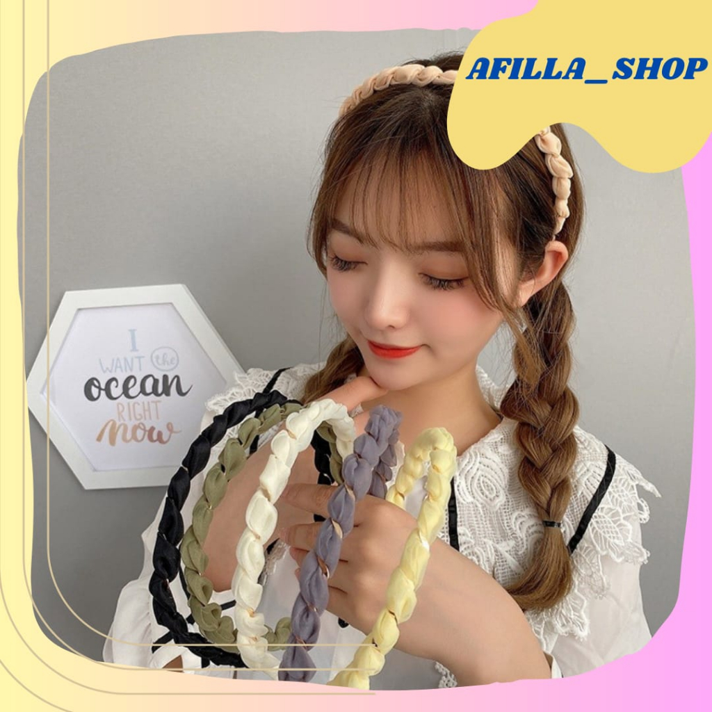 Bando Wanita Fashion Korea Cantik Lucu Bondu Rambut Bandana Anak & Dewasa