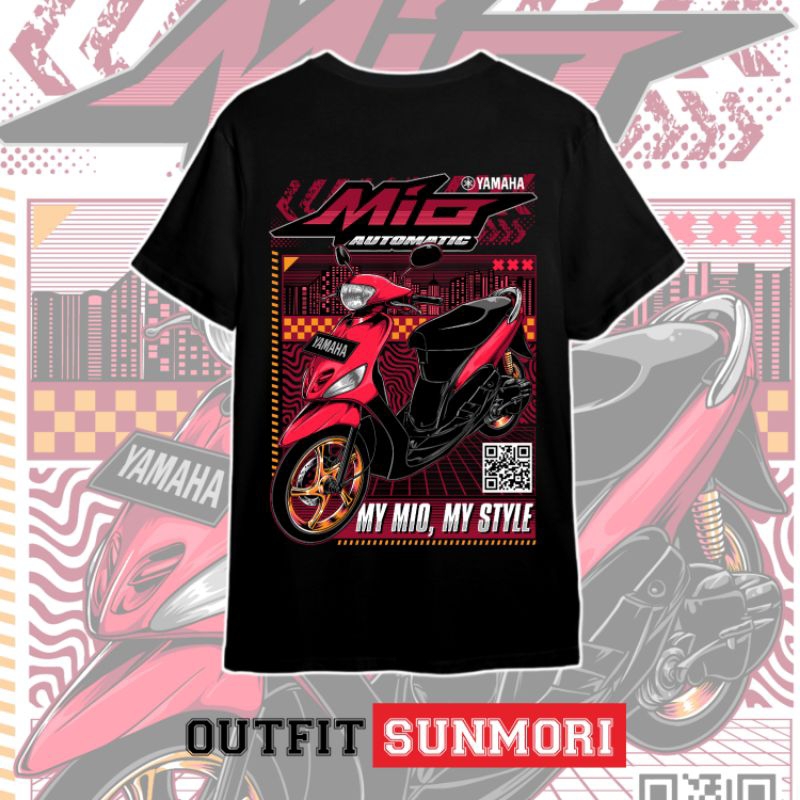 KAOS YAMAHA MIO SPORTY MERAH MODIFIKASI SIMPLE