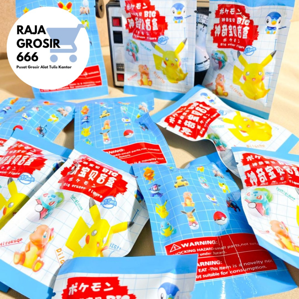 

PENGHAPUS PLASTIC BAG POKEMON PIKACHU PICHU B-1000 TERMURAH ERASER HAPUSAN LUCU IMUT COD KEKINIAN