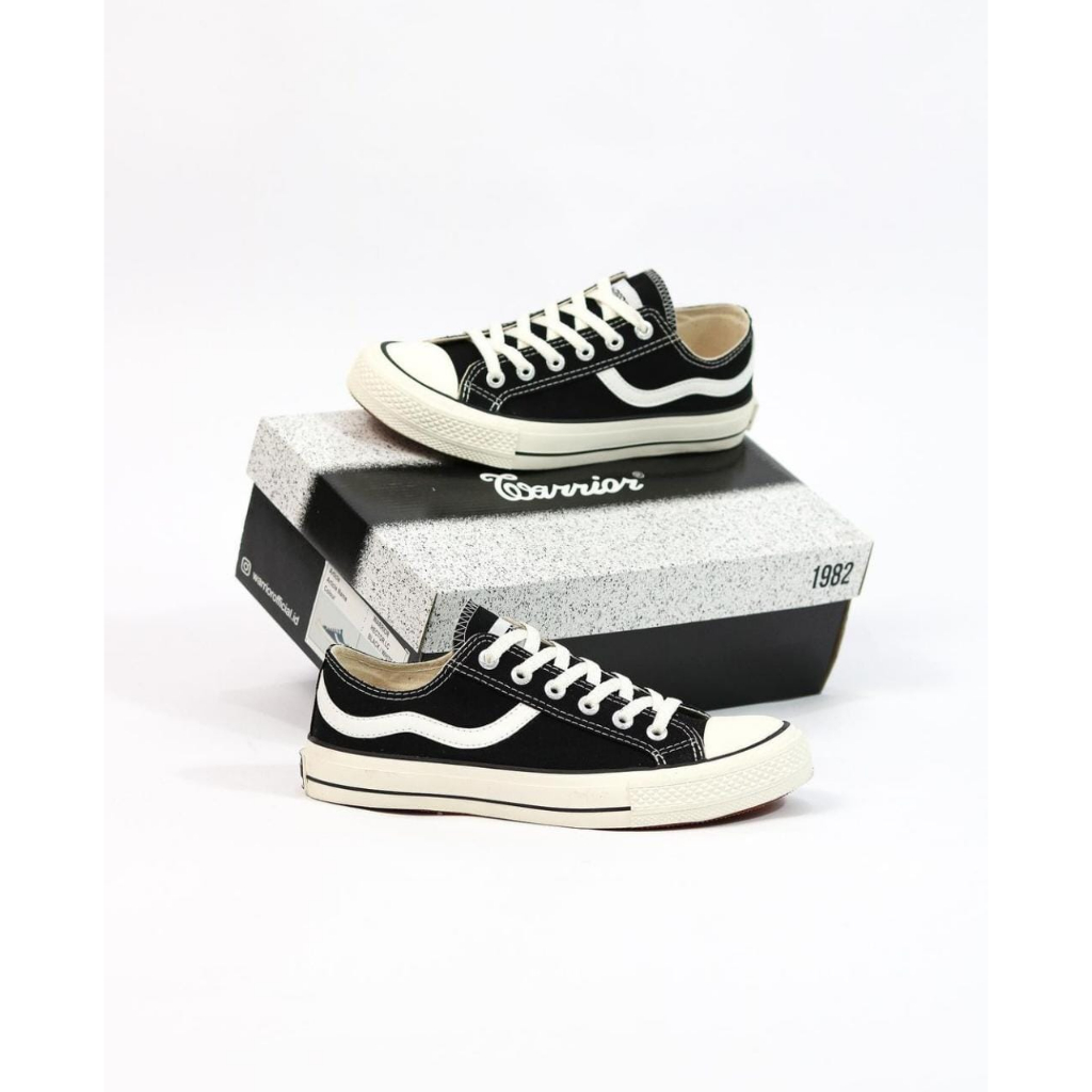 Sepatu Warrior Hector Black Sepatu Sneakers 100% Original Sepatu Kasual