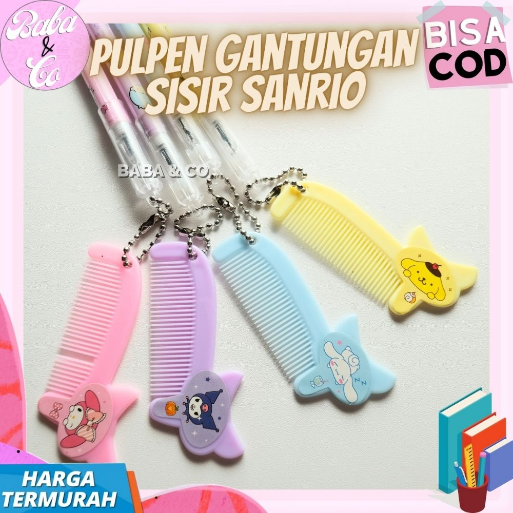 

PULPEN SISIR SANRIO PEN GANTUNGAN SISIR SANRIO LUCU UNIK MURAH COD