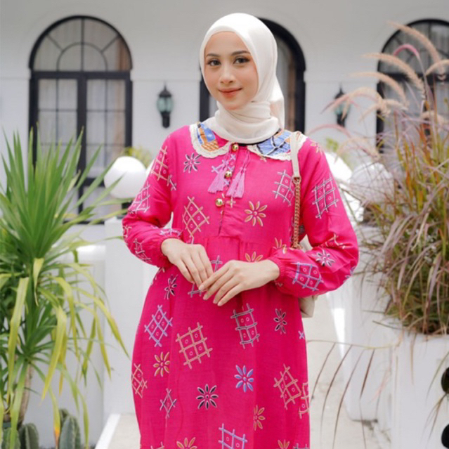 Masayu Batik - Gamis Batik Wanita Motif Karakter Simbok