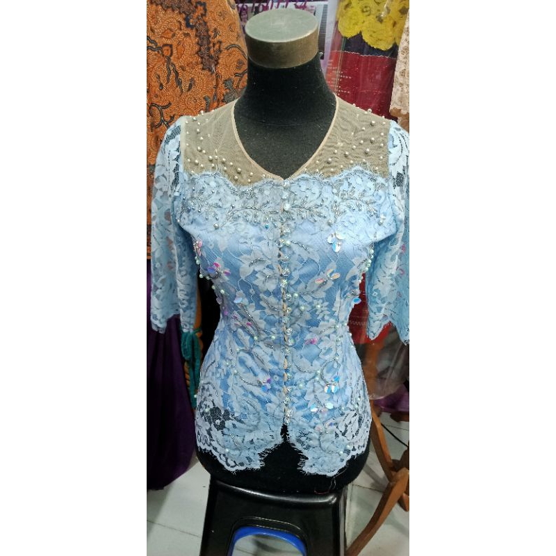 KEBAYA PESTA SEMI PRANCIS PAYET JEPANG DAN MUTIARA