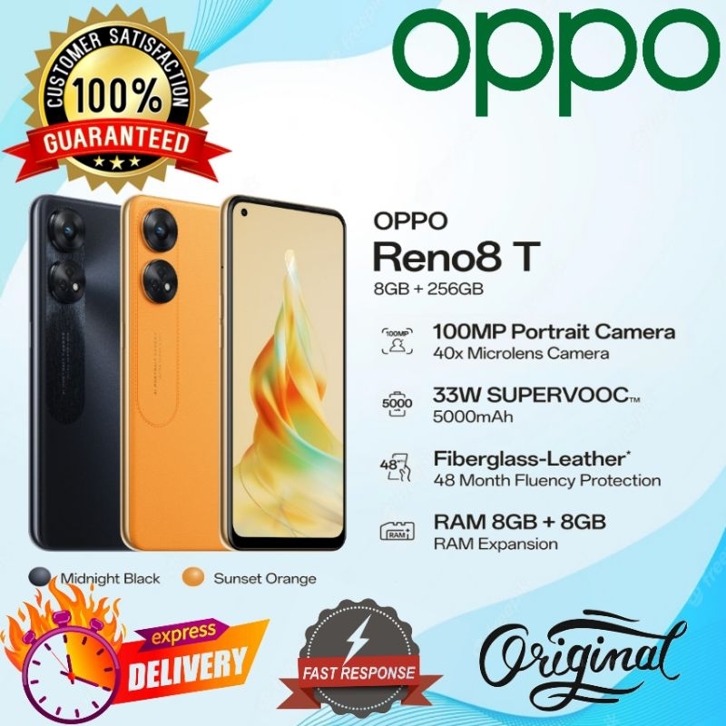 Oppo Reno 8T 4G 8/256GB Bergaransi Resmi Oppo