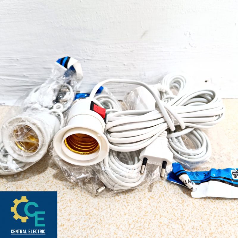 Fitting Lampu Gantung Kabel 5 Meter - Fitting Gantung Kabel - Rumah Lampu 5m