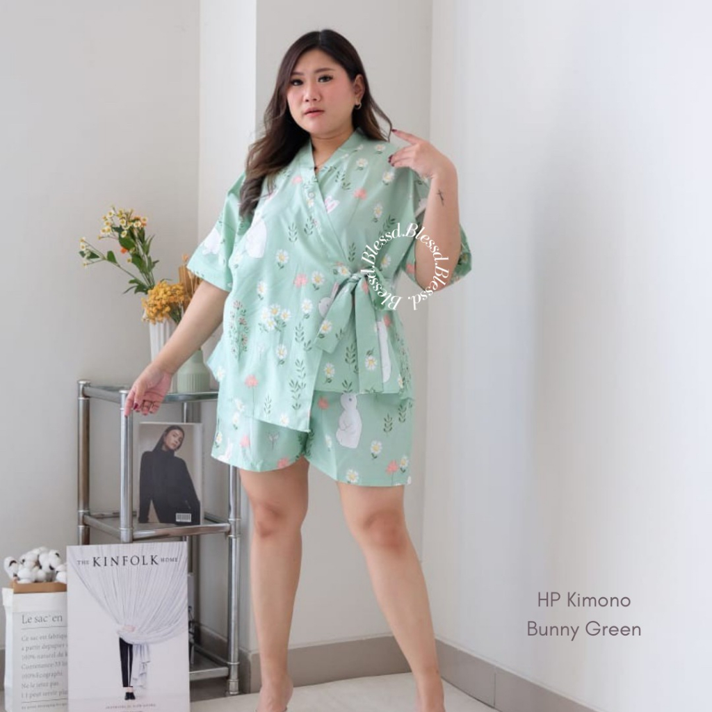 PIYAMA KIMONO BIGSIZE - BAJU TIDUR BIGSIZE JUMBO - KIMONO BIGSIZE WANITA - BKJ JUMBO LD 130CM - BB 9