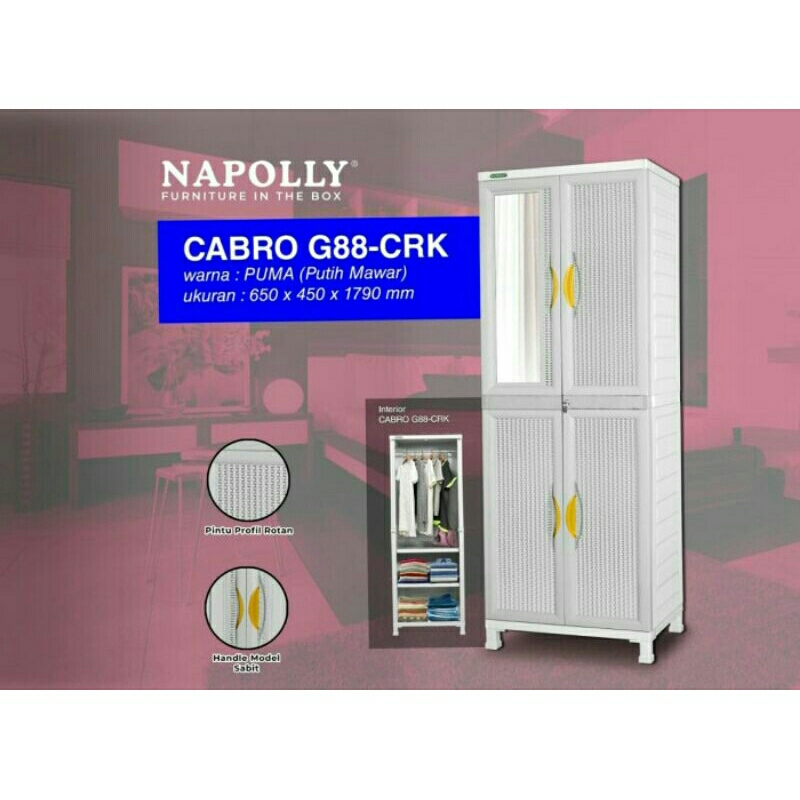 Lemari Plastik Cabro G88 Napolly