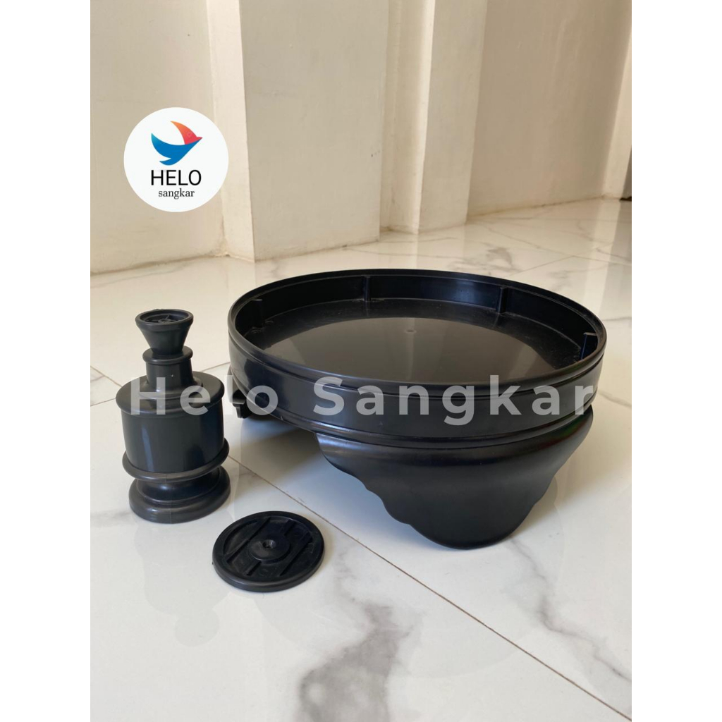 Tebok PVC Hitam Untuk Alas Wadah Sangkar Kandang Kurungan Tempat Burung Lovebird Love Bird Diameter 