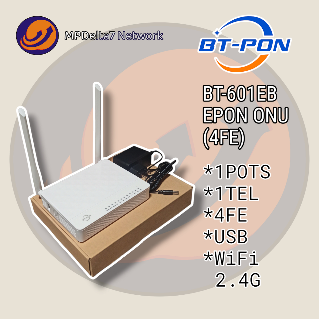 ONU EPON - BT-PON BT-601EB - 4FE+1VOICE+WIFI