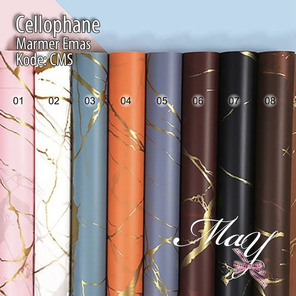 

20 lbr Cellophane Marmer emas Flower Wrapping Paper Buket (CMS)