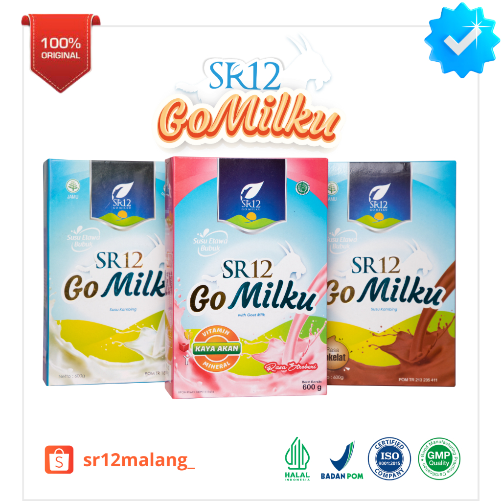 

SR12 SUSU KAMBING Gomilku Perkuat imun, Kesehatan Tulang & Lambung 100%Asli Susu Kambing Etawa