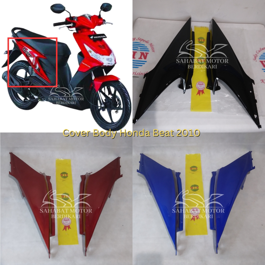 1 Set Tutup Rangka (Cover Body) Kanan / Kiri Honda Beat Karbu. Produk Win Kualitas Terjamin