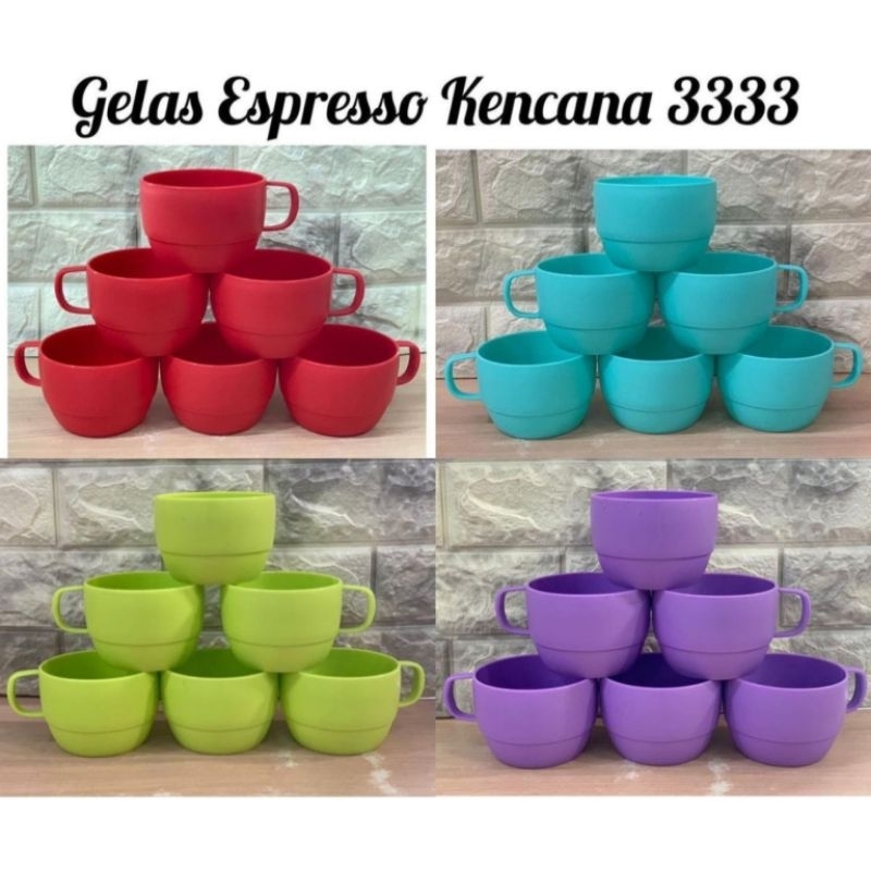 KENCANA - CANGKIR EKSPRESO 3333 / GELAS KOPI EXPRESSO 6 pcs