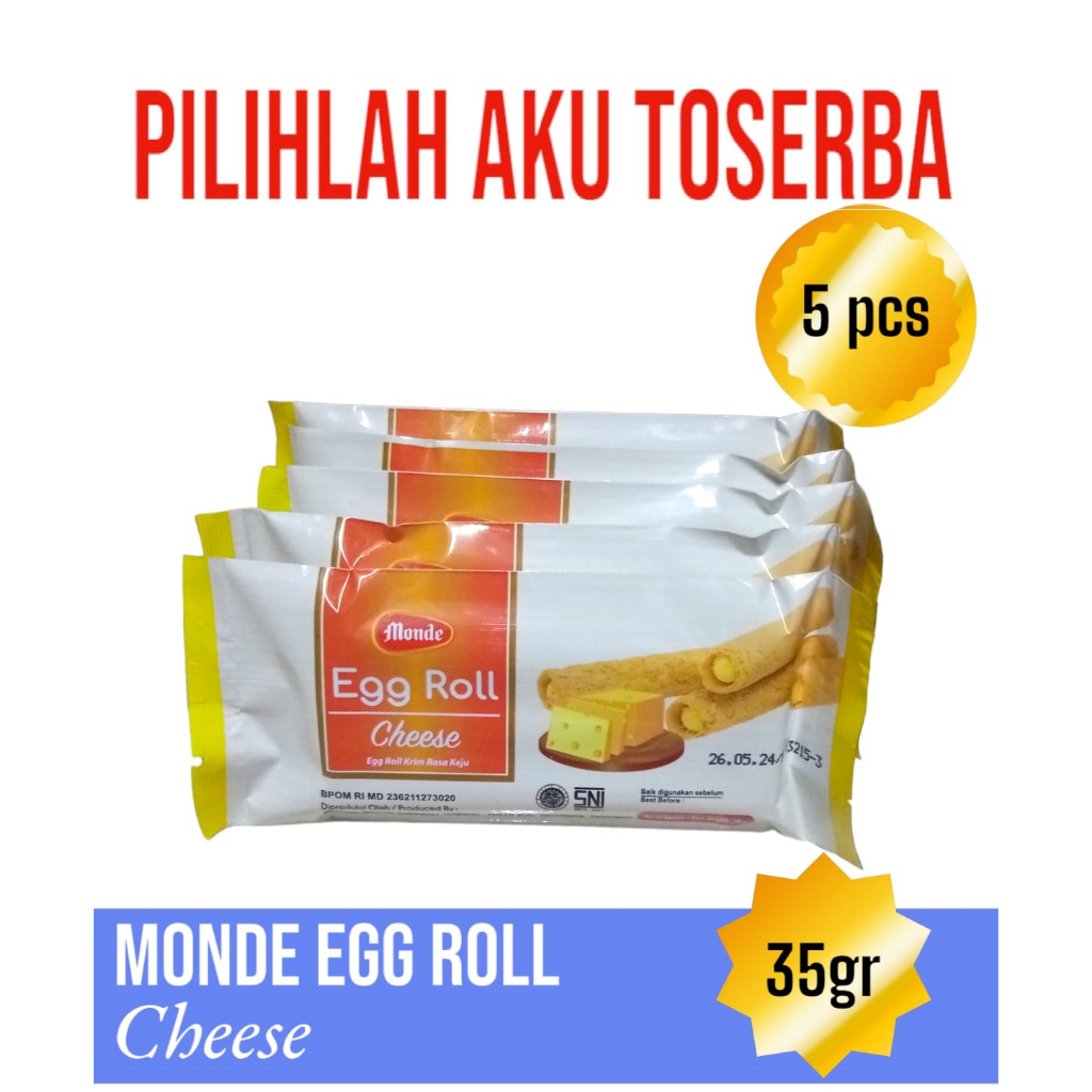 

Biskuit Monde EGG ROLL CHEESE 35 gr - ( HARGA 5 pcs )