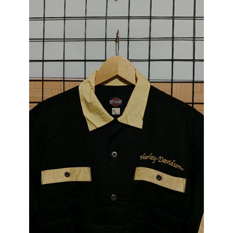 Kemeja Harley Davidson Lengan pendek Second original